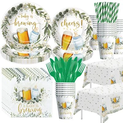 A Baby is Brewing Baby Shower Decorations Tableware - Baby is Brewing Decorat... Foto 1 de 4