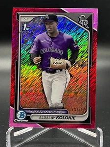 2024 Bowman Chrome ALDALAY KOLOKIE FUCHSIA SHIMMER REFRACTOR /199 #BCP-173 - Picture 1 of 2