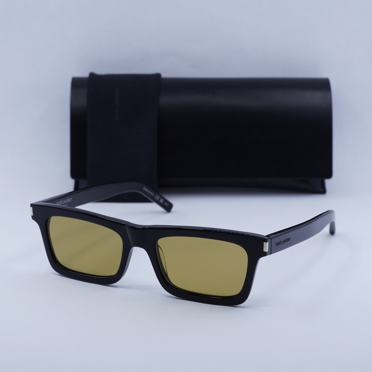 NEW SAINT LAURENT BETTY SL461 008 WOMEN SUNGLASSES SAINT LAURENT SL 461 008 Saint Laurent SL 461 Betty 009 Shiny Black Sunglasses - eye  main image 4