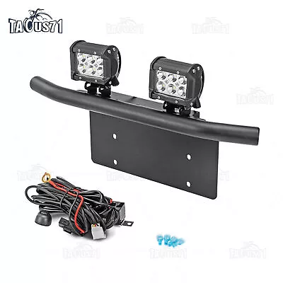 For Subaru WRX Forester Outback Bull Bar License Bumper Bracket LED Light Pod - Image 1 of 4