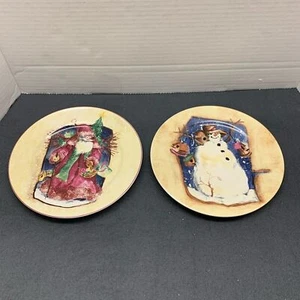 Christmas Decorations Plates by Royal Norfolk Set of 2 - Picture 1 of 5