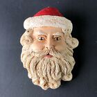 Vintage Realistic Santa Claus Head Brooch Pin OOK Artist Sandy Christmas Holiday