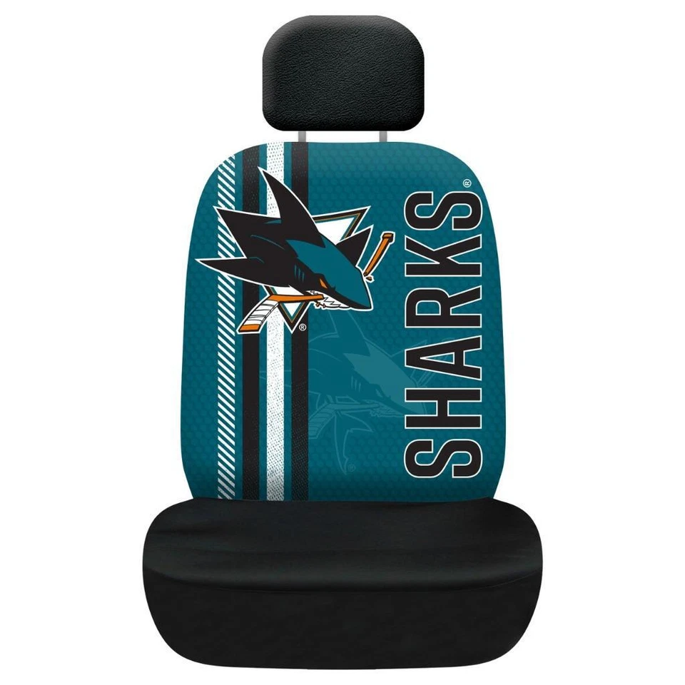 San Jose Sharks Rally Design Seat Cover [NEW] NHL Car Truck Seatbelt Bucket - Image 1 of 1