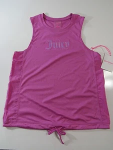 Juicy Couture Womens Pink Ribbed Sport Tank Tops Nwt - Picture 1 of 5