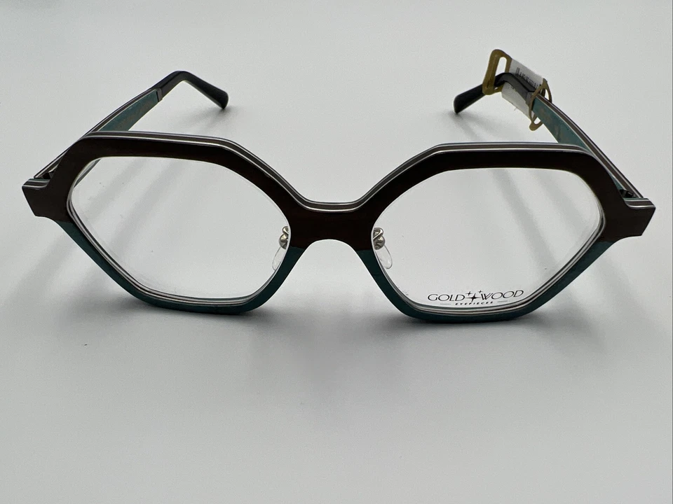 Gold & Wood Luxembourg Themis01-Mg 53[]15-140 180 Luxembourg Eyeglasses Frames - Image 1 of 4