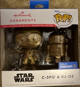 2022 Disney Hallmark Funko Star Wars C-3PO & R2-D2 Ornament Set CHASE Walmart  - Bild 1 von 2