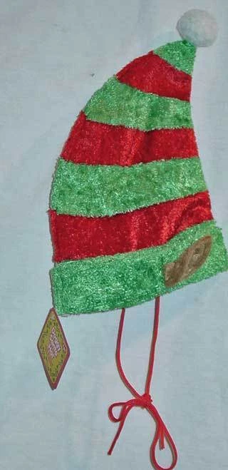 BASEY DOGGY GREEN & RED WITH BROWN EARS SANTA HAT FOR YOUR DOGGIE NEW WITH TAGS - Image 1 of 1