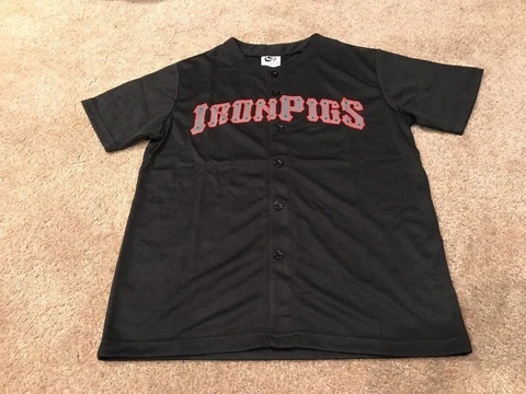 Lehigh Valley IronPigs Phillies SGA Black #17 Jersey, Size Youth Large, New Cover