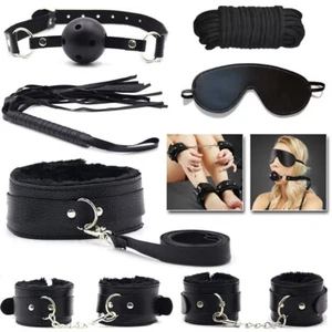 8PCS BDSM Restrain Bondage Set Restraint Leather Sex Toys Kit for Adult Couples - Picture 1 of 12
