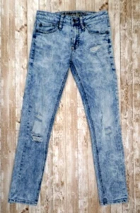 Pantalones de mezclilla ajustados para hombre American Eagle Outfitters Extreme Flex 28x29 azul lavado a la piedra - Imagen 1 de 7