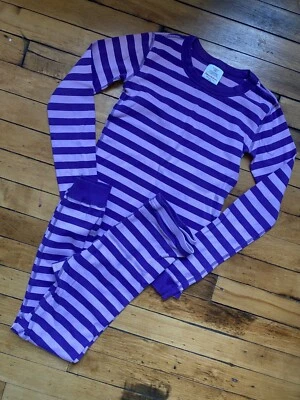 Hanna Andersson Pajamas Striped Kids Size 14 160 Purple - Image 1 of 4
