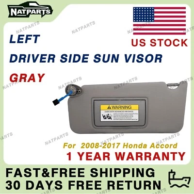 Left Driver Sun Visor W/ Light Fits for 08-17Honda Accord 83280-TA5-A51ZA - Image 1 of 4