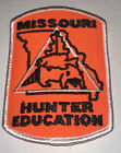 MISSOURI HUNTER EDUCATION EMBROIDERED SEWN SEW ON PATCH FISH HUNTING 3" x 4 1/4"