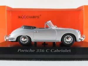 Maxichamps 940 062330 Porsche 356 C Cabriolet (1963) in argento metallizzato 1:43 nuovo/confezione originale - Foto 1 di 11