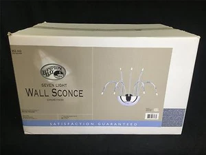 Hampton Bay Kasper Chrom-Wandleuchte mit 7 Lichtern HD132439 – BRANDNEU - Bild 1 von 2