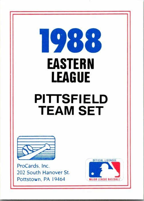 1988 Procards Pittsfield Cubs Minor League Baseball - Pick Choose Your Cards - Image 1 of 1