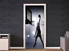 Basketball Player in Action Vinyl Door Wrap - Self-Adhesive, Athlete in Motio...