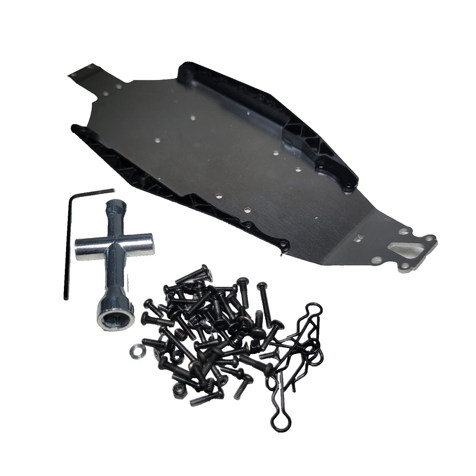 Losi Mini T 2.0 Chassis Frame & Mud Guards + Hex Scew Set Hardware Lot LOS211019 - Image 1 of 4