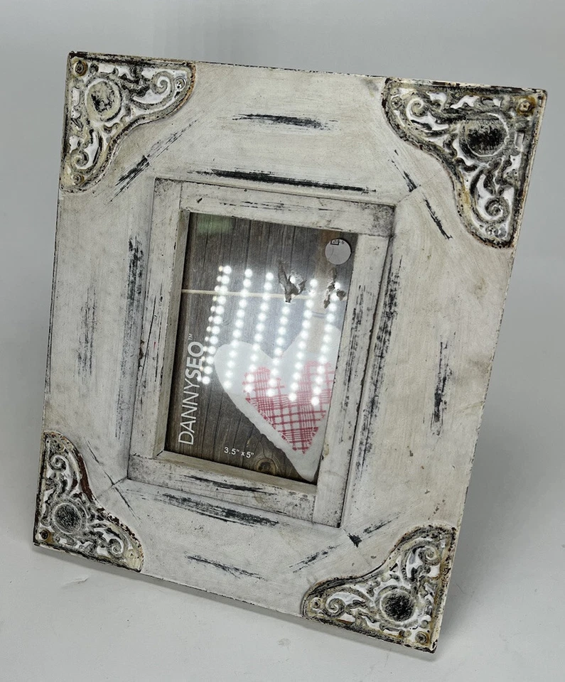 Зеленая деревенская примитивная толстая деревянная фоторамка Danny Seo ~ подходит для фотографий 8x10 - Изображение 1 из 4