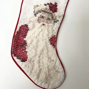 Vintage Cotton Stitch Santa 17.5 Christmas Stocking - Picture 1 of 5