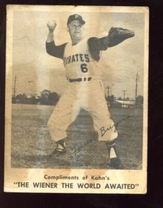 1963 Kahn's Wieners Baseball Card Smokey Burgess - Picture 1 of 1