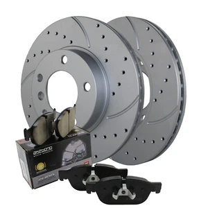 Front Brake Kit 286mm Drilled Rotors & Akebono Ceramic Pads For BMW E30 E36 E46 - Picture 1 of 8