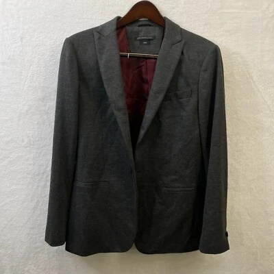 Abrigo deportivo John Varvatos para hombre 38 gris chaqueta blazer de un botón Foto 1 de 4