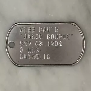 Set 2 Piastrine Militari JASON BOURNE - Cosplay Dog Tags American Tv - Foto 1 di 5