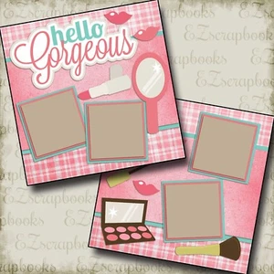 Hello Gorgeous - 2 Premade Scrapbook Pages - EZ Layout 2243 - Picture 1 of 4