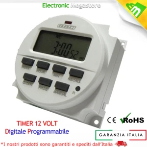 TIMER DIGITALE PROGRAMMABILE 12V - Foto 1 di 3