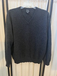 Jos A Bank Sweater Mens Large 100% Cashmere V Neck Pullover Soft Sweater L - Picture 1 of 5
