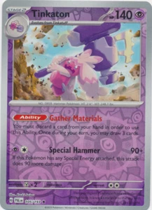 x1 Tinkaton - 105/193 - Holo Rare - Reverse Holo Pokemon SV02 Paldea Evolved M/N - Picture 1 of 1