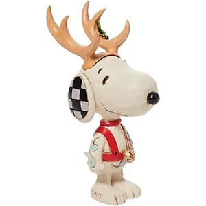 Snoopy Peanuts Jim Shore Christmas Figurine Reindeer Mini 6010327 - Picture 1 of 2