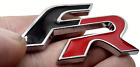 3D FR Formula Racing Logo Emblem Schwarz Rot Metall  Auto Aufkleber Seat Sticker