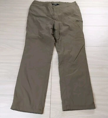 Pantalones Eddie Bauer para mujer XL verde nailon senderismo forrados de vellón invierno otoño utilitarios Foto 1 de 4