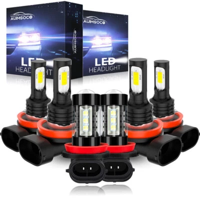 H9 H11 H11 LED Headlight White Bulbs Super Bright For Chevrolet Malibu 2006-2012 - Image 1 of 4
