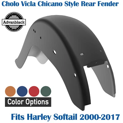 Guardabarros trasero Advanblack Cholo Vicla estilo chicano para Harley Softail 2000-2017 Foto 1 de 4