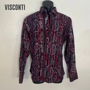 Visconti Black Long Sleeve Shirt Medium Gently worn 100% cotton - Picture 1 of 4