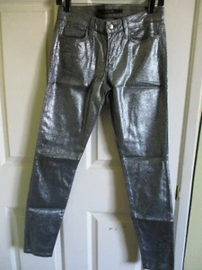SZ 27 Joe's Metallic Silver Sparkle Jeans NWT - Picture 1 of 3
