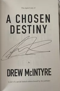 Drew McIntyre *HAND SIGNED* A Chosen Destiny Hardback Book ~ AUTOGRAPHED WWE - Picture 1 of 2