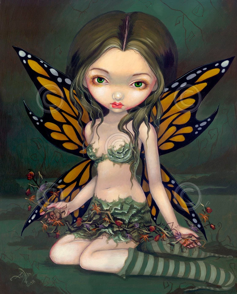 Póster gótico con impresión artística de hadas con flores secas - Jasmine Becket - Griffith 11x14 Foto 1 de 1