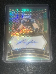 Lane Johnson Green Auto /5 Select 2024 DieCut Philadelphia Eagles - Bild 1 von 2