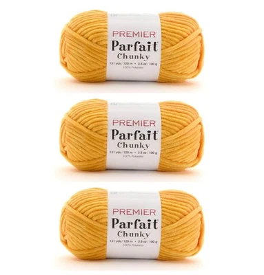 Bundle of 3 - Premier Yarns Parfait Chunky Yarn - Maize 1150-74 - Image 1 of 2