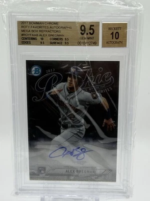 2017 Bowman Chrome Alex Bregman #ROYFAAB ROTY Favorites Refractor RC - Image 1 of 2