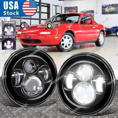 NUEVO Par de faros proyectores LED redondos para Mazda Miata MX5 MX-5 1990-1997 - Foto 1 de 4