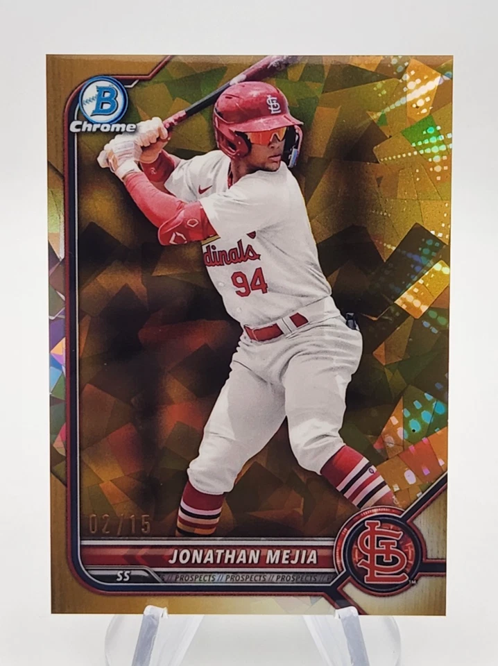 Jonathan Mejia 2022 Bowman Draft Sapphire Gold Refractor /15 #BDC-186 - Image 1 of 2
