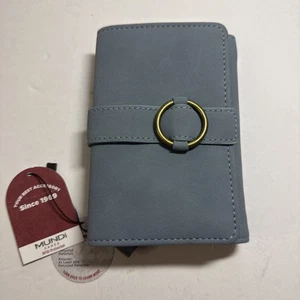 Mundi Wallets For Women - Trifold Women's Wallet With Coin Purse NWT - Blue - Picture 1 of 8