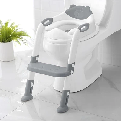 Potty Training Seat ，SKYROKU Potty Training Toilet with Step Stool Ladder, for K - Image 1 of 4