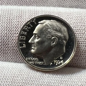 1974-S Roosevelt Dime Deep Cameo Proof receive coin pictured #5175 - Picture 1 of 4