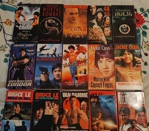 Kung Fu Jackie Chan Jet Li Mortal Kombat Kung Pow Lot Of 15 Martial Arts/Comedy  - Picture 1 of 10